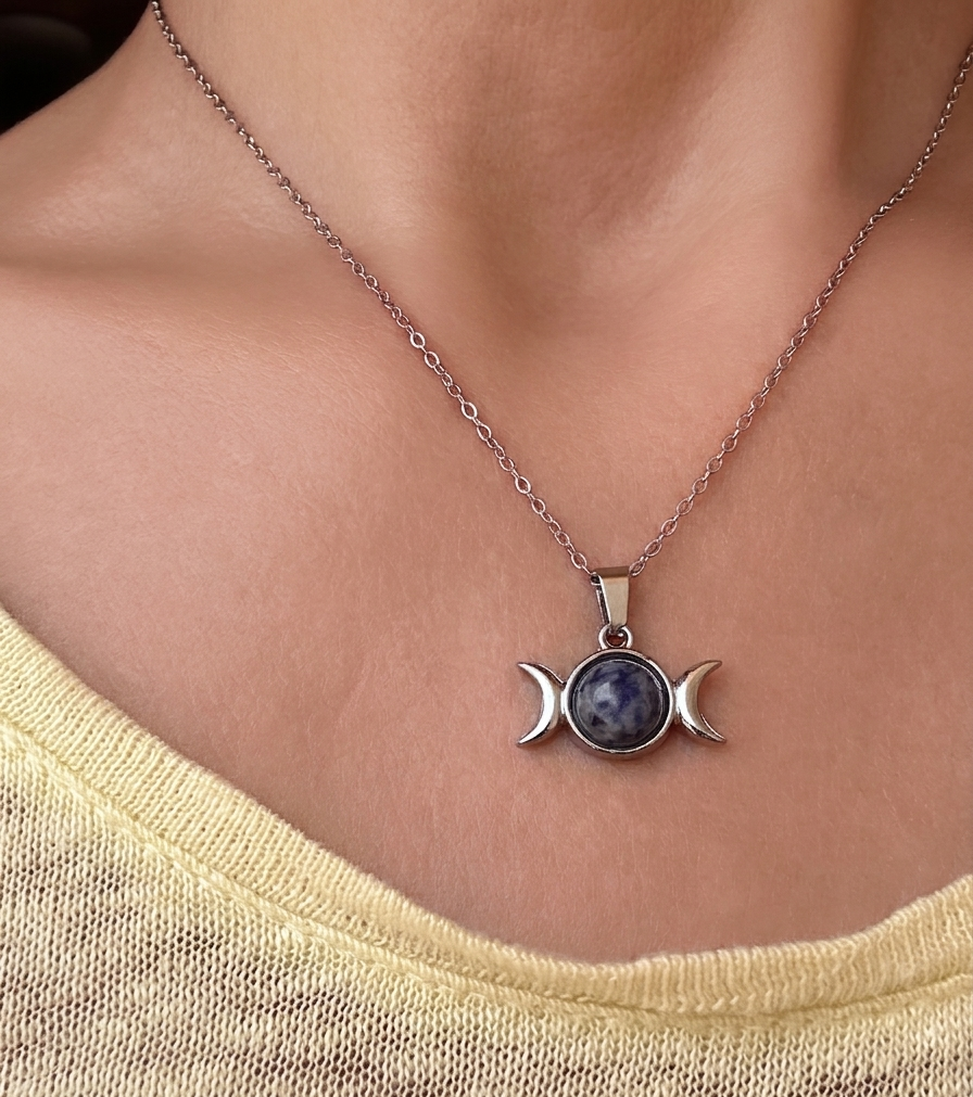 Colgante TRIPLE LUNA