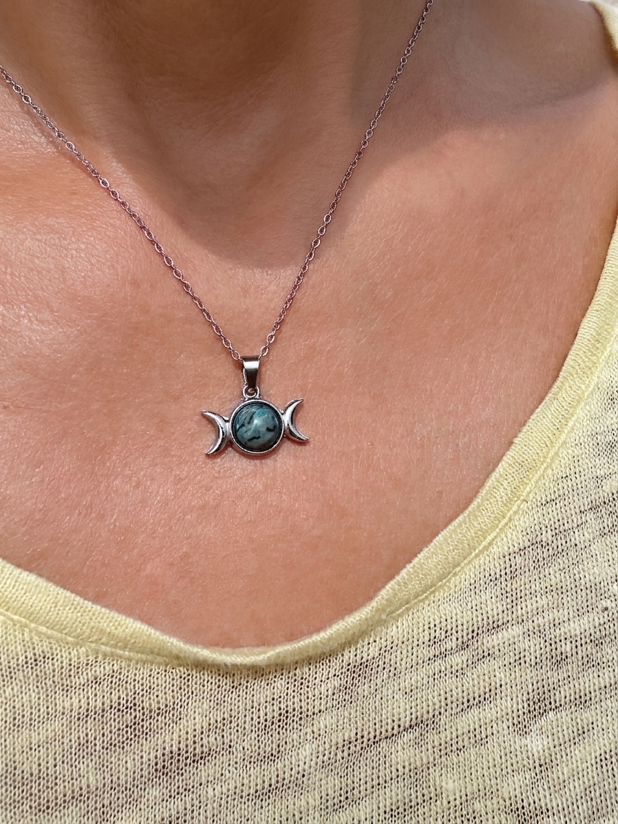 Colgante TRIPLE LUNA