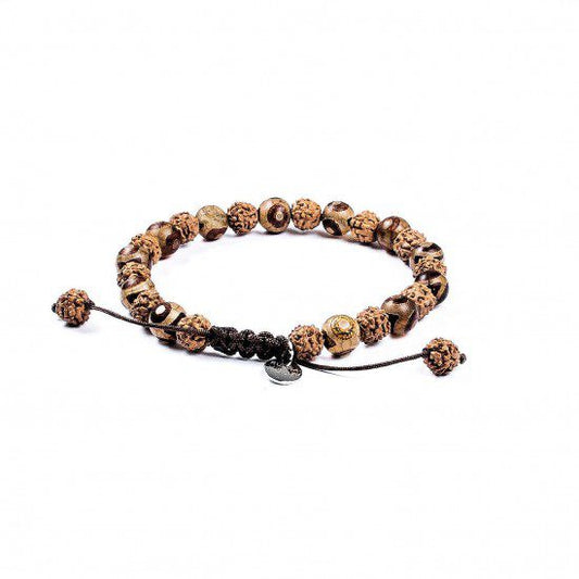 Brazalete de Líder · Ágata tibetana – detalle