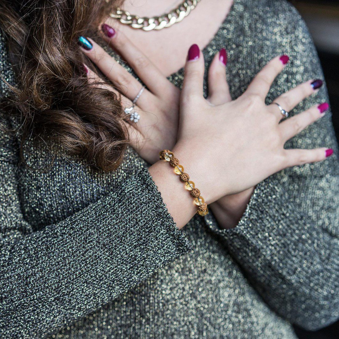 Pulsera Abundancia Consciente · Citrino – detalle