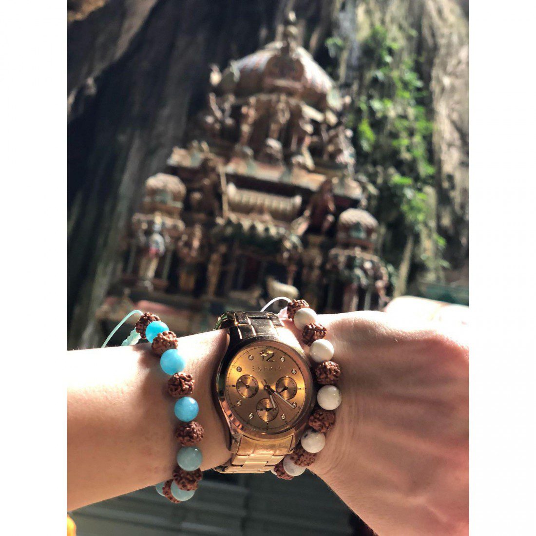 Pulsera Ángel de la Guarda · Calcedonia – detalle