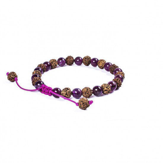 Pulsera Chakra Corona · Amatista – detalle