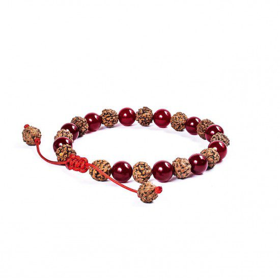 Pulsera Chakra Raíz · Granate – detalle