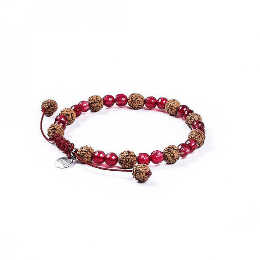 Pulsera contra Vampiros Energéticos · Rubí – detalle