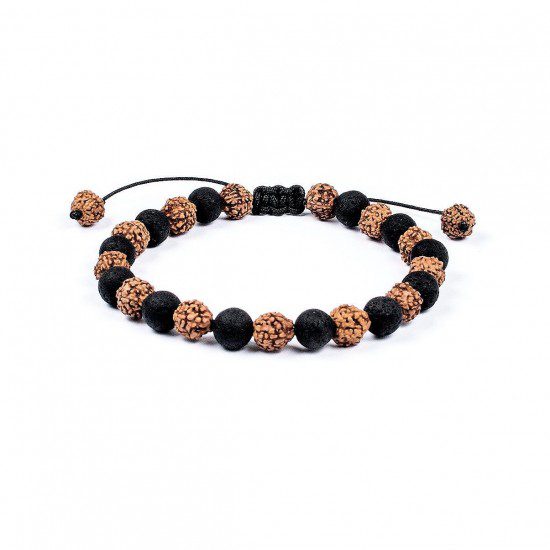 Pulsera Fuerza Interior · Piedra volcánica