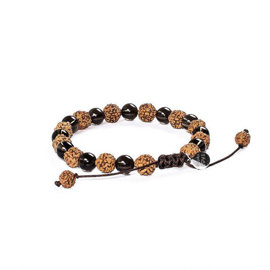 Pulsera de la Estabilidad · Cuarzo ahumado – detalle