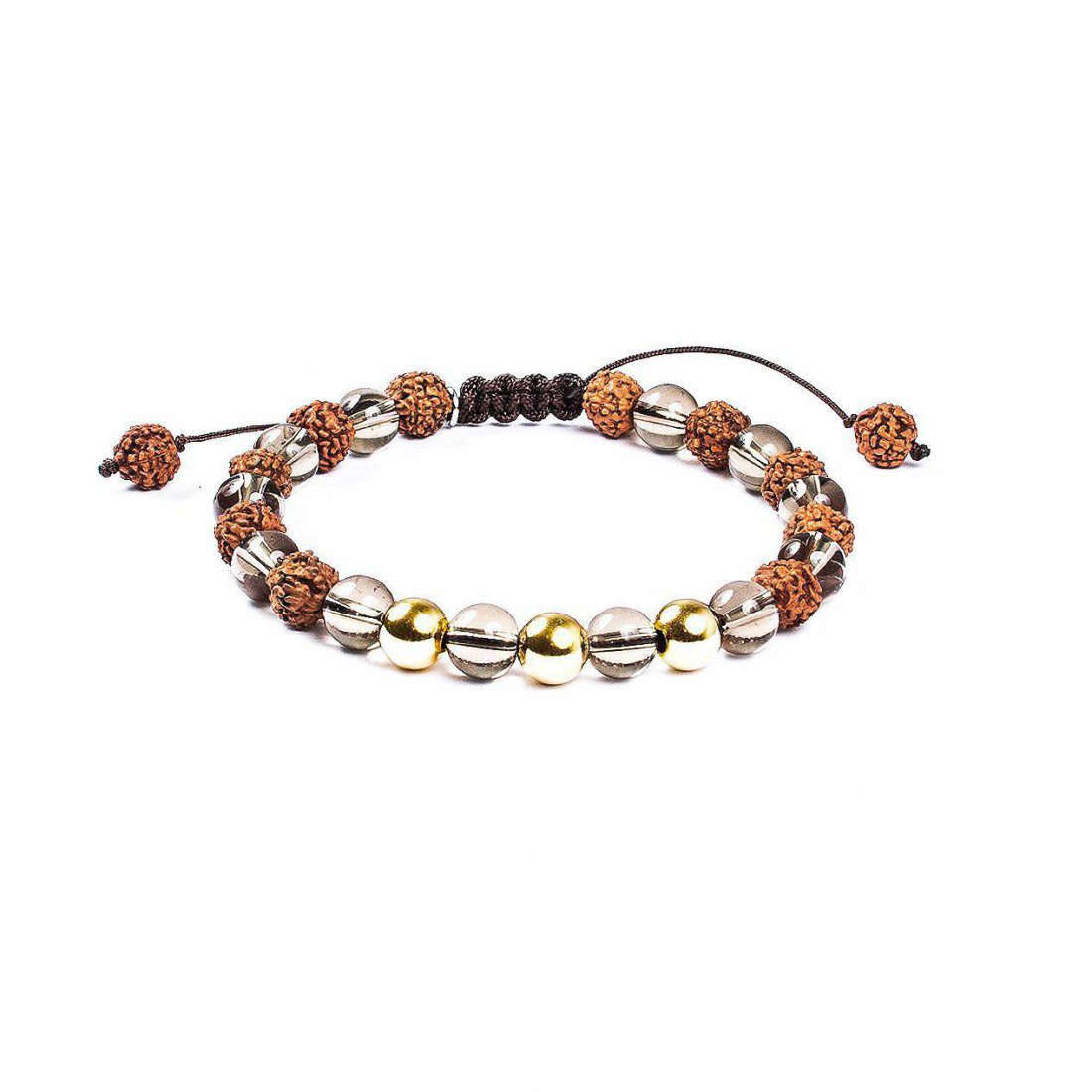 Pulsera de la Estabilidad Oro 14K · Cuarzo ahumado