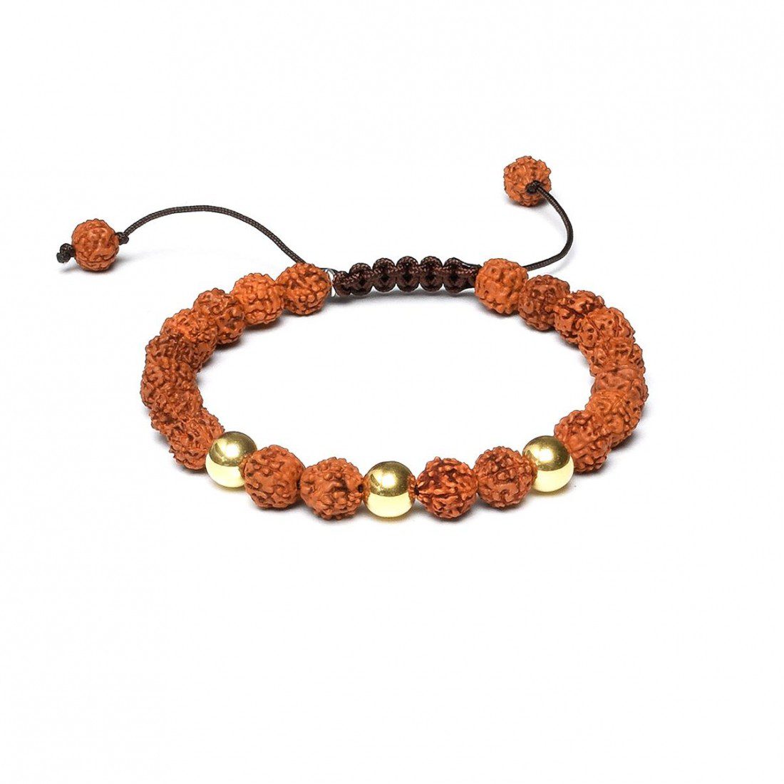 Pulsera Harmony Oro 14K · Rudraksha 5 caras