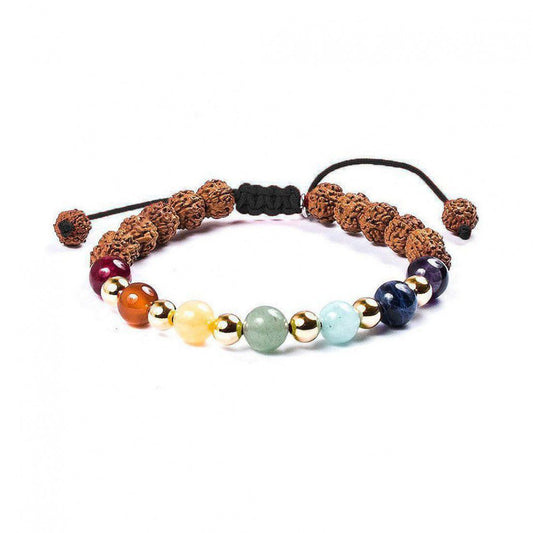 Pulsera 7 Chakras Oro 14K · Piedras naturales