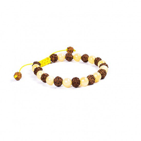 Pulsera Chakra Plexo Solar · Jade amarillo – detalle