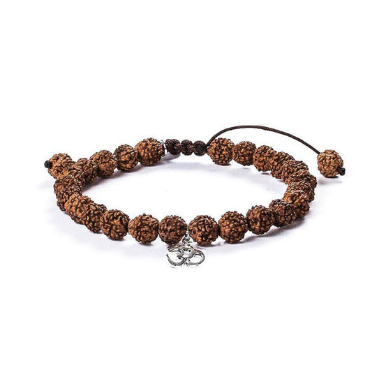 Pulsera Paz y Armonía · Rudraksha y plata 925