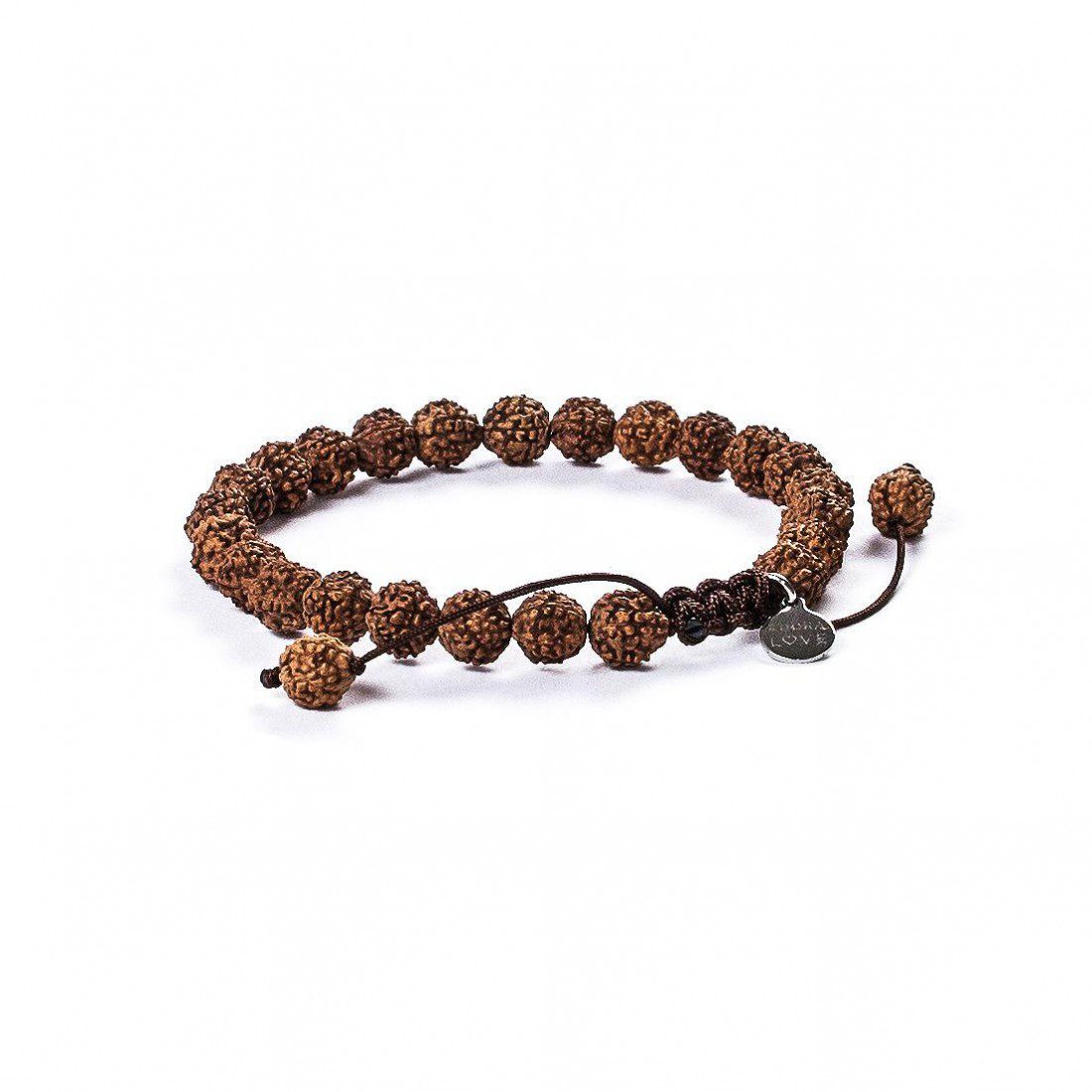 Pulsera Paz y Armonía · Rudraksha y plata 925 – detalle