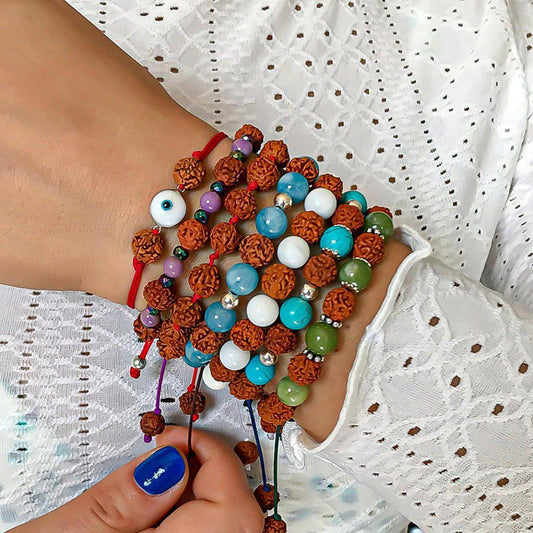 Pulsera Purificación · Ojo turco blanco – detalle