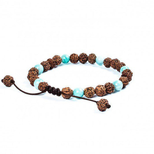 Pulsera Serenidad · Aguamarina – detalle