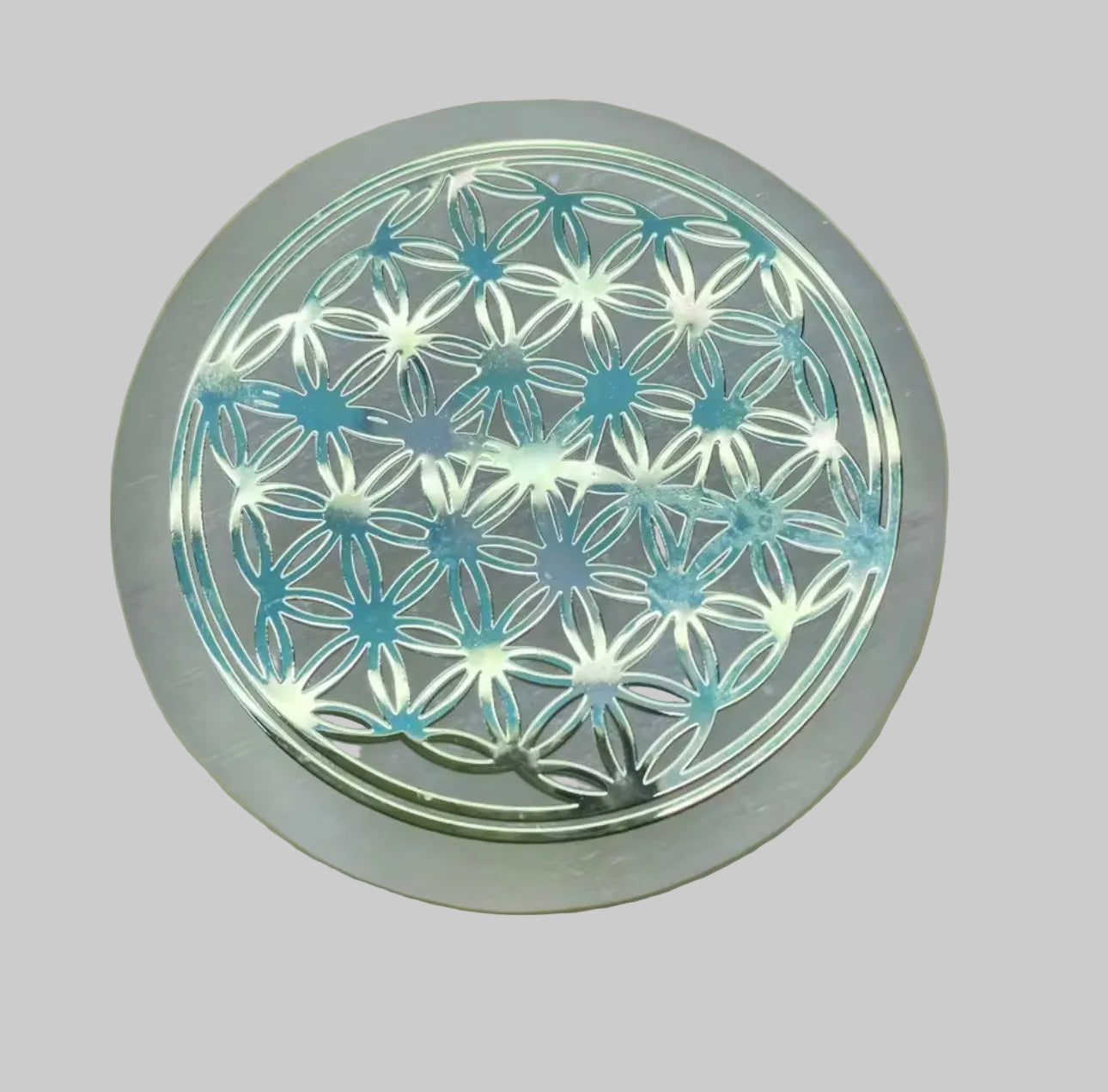 Selenite Circular Plate (6-7 cm) – Energy Cleanser